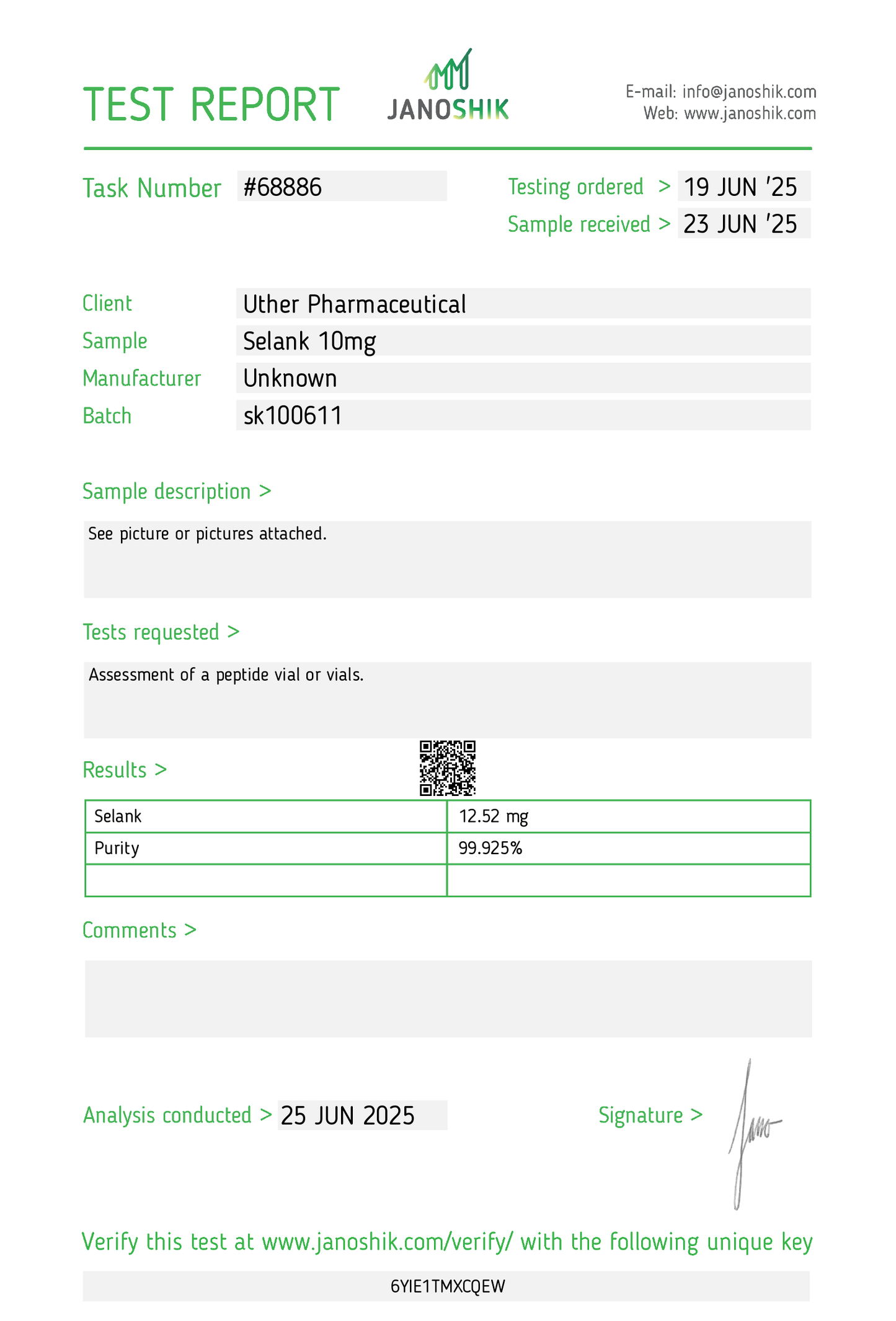 Selank 10mg - Nässpray