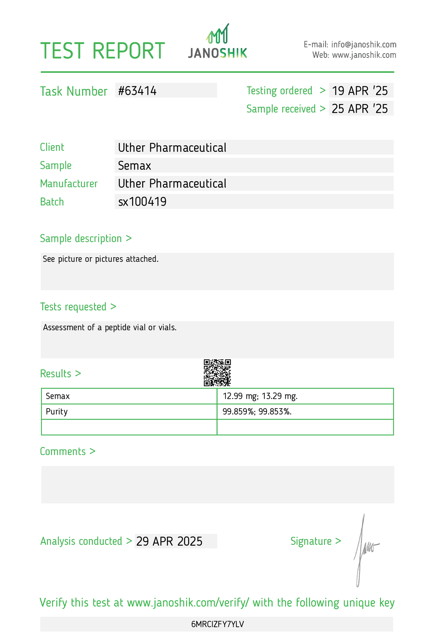 Semax 10mg - Nässpray